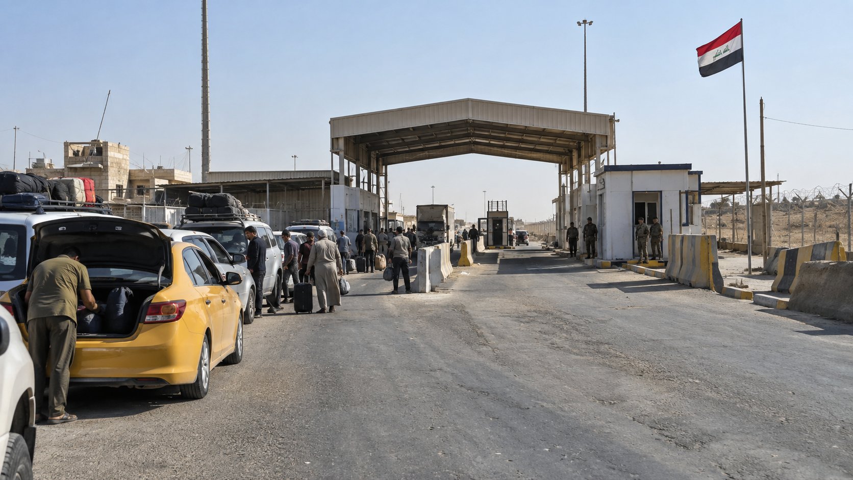Traverser la frontière jordano-irakienne à Turaibil : taxis partagés, frais de passage et état des routes