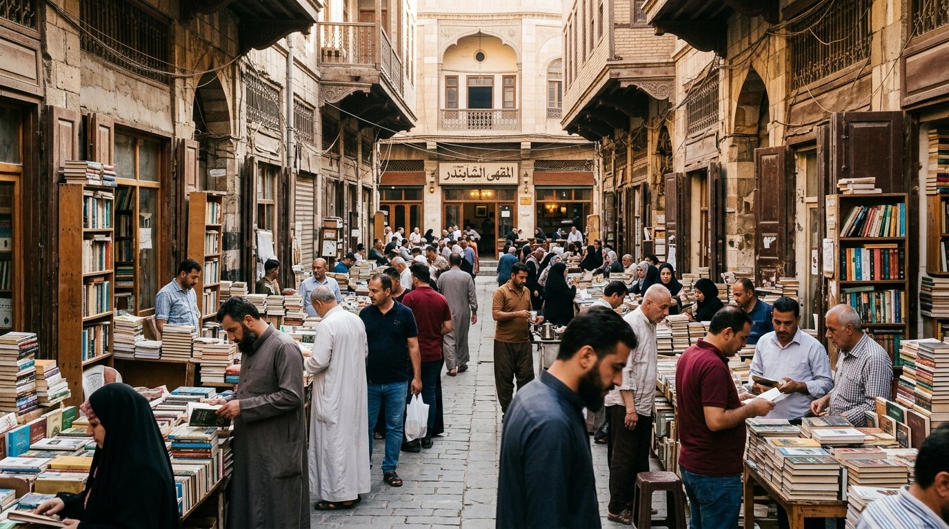 صباح الجمعة في شارع المتنبي: أسواق الكتب ومقهى الشابندر