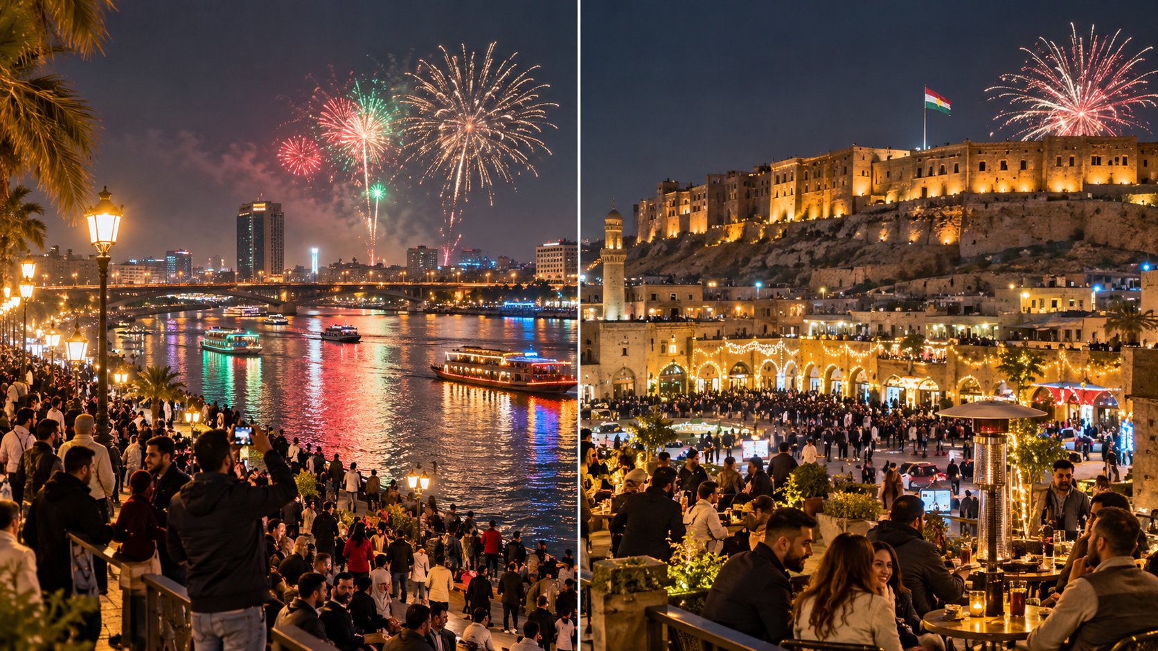Silvester im Irak: Feierlichkeiten in Bagdad vs. Erbil