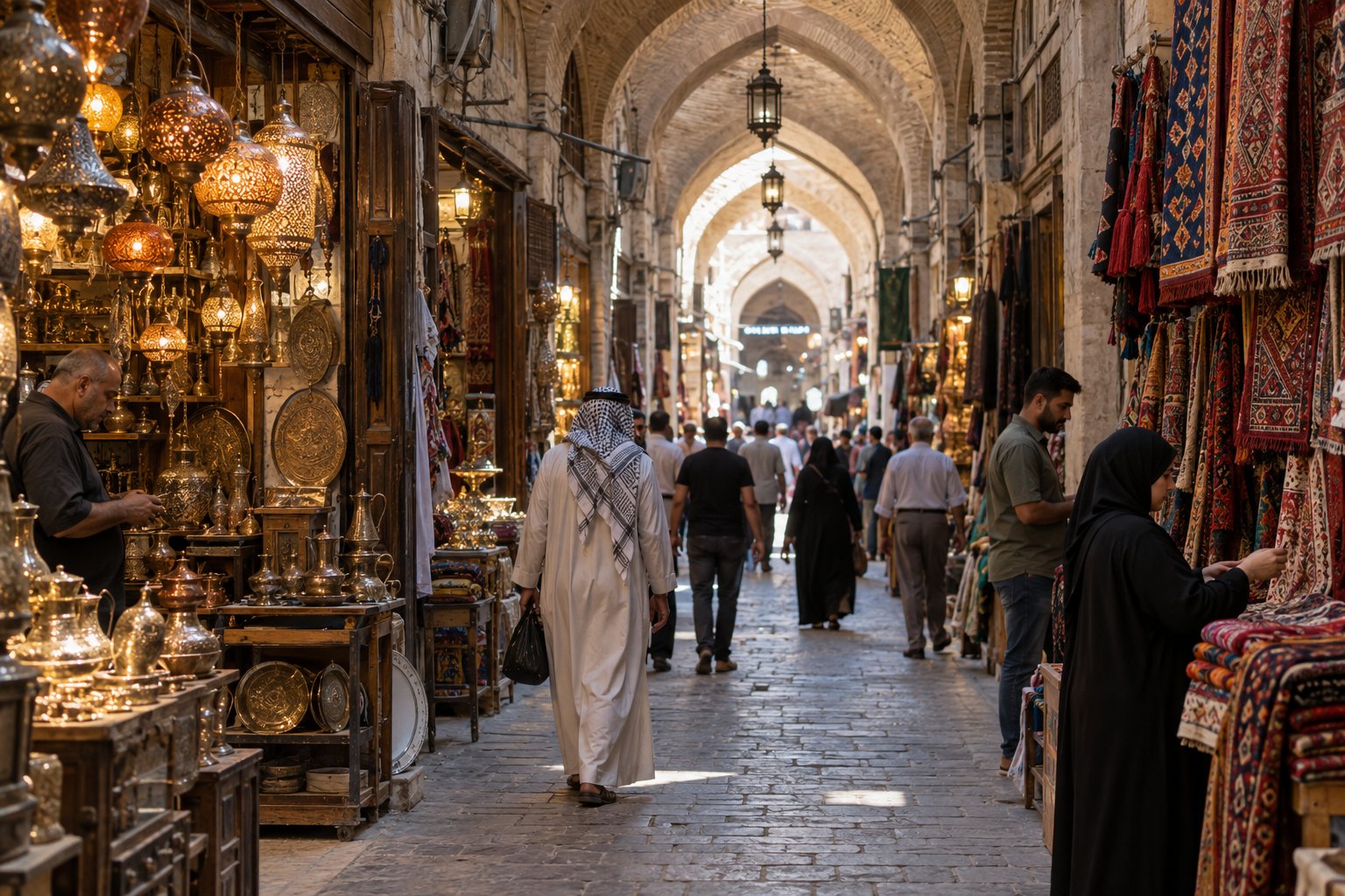 Covered lane in an Iraqi souq