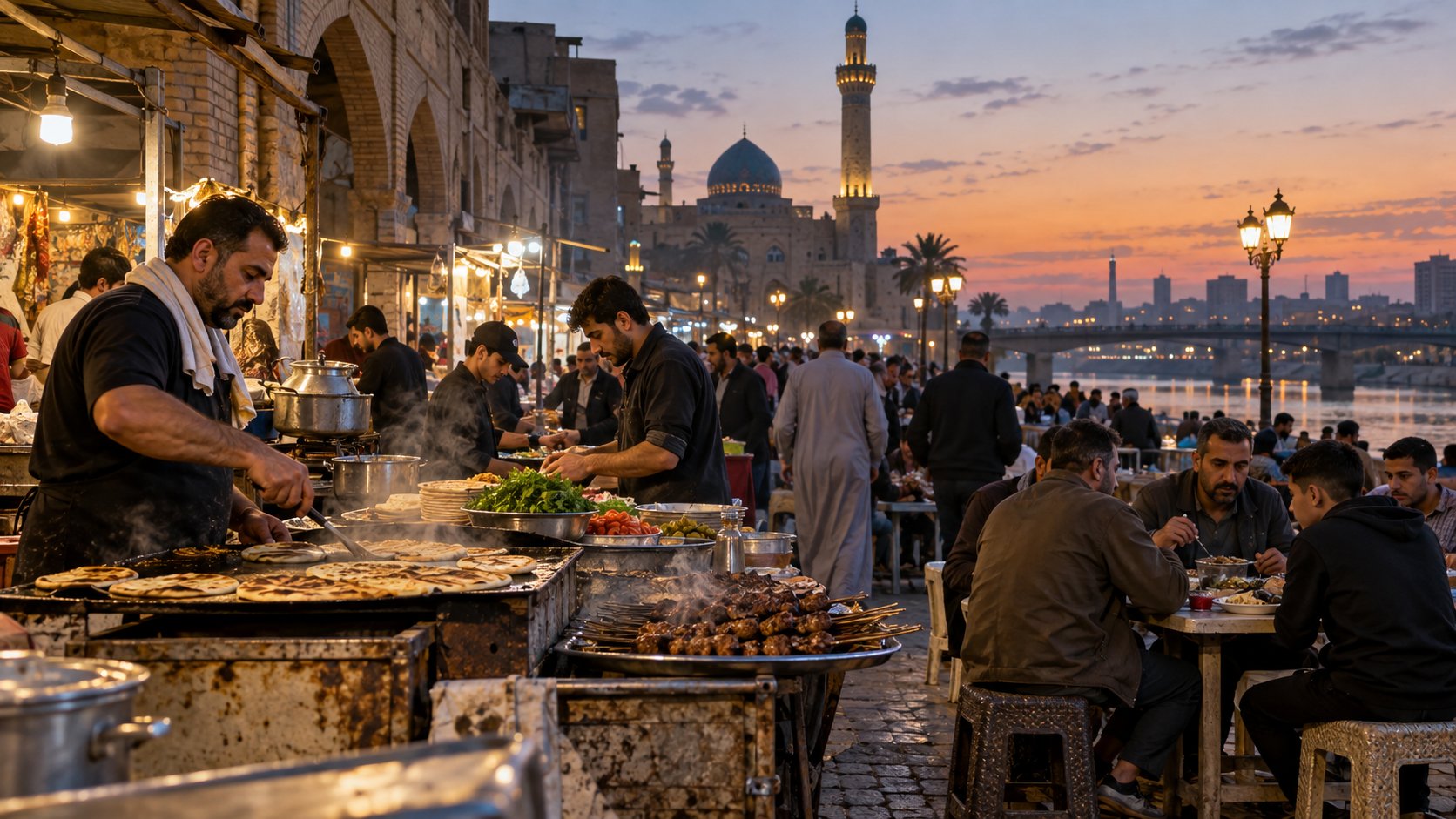 جولات طعام السحور في العراق: موائد منتصف الليل في بغداد والموصل والبصرة خلال رمضان