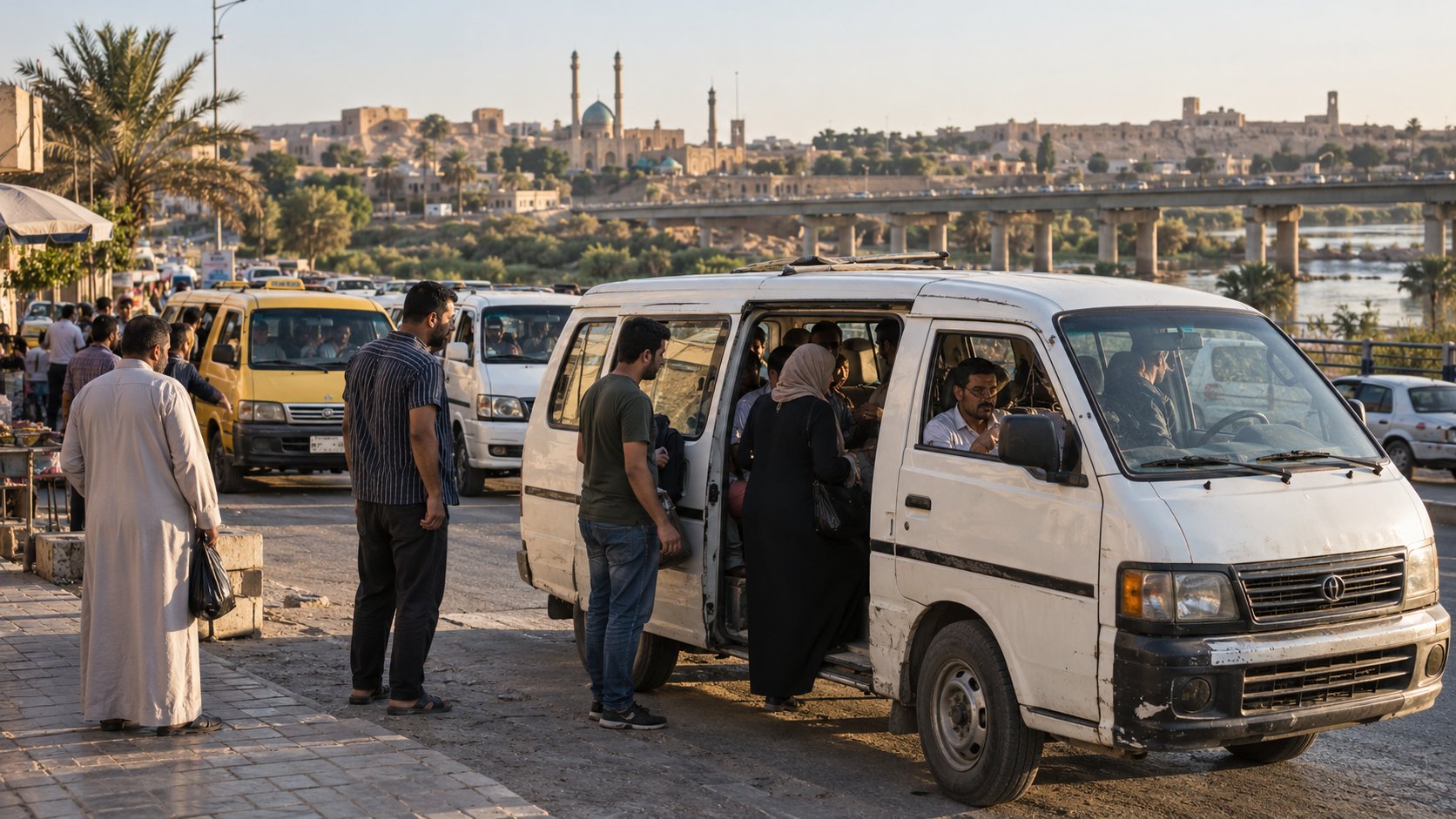 Mit Sammeltaxis im Irak unterwegs
