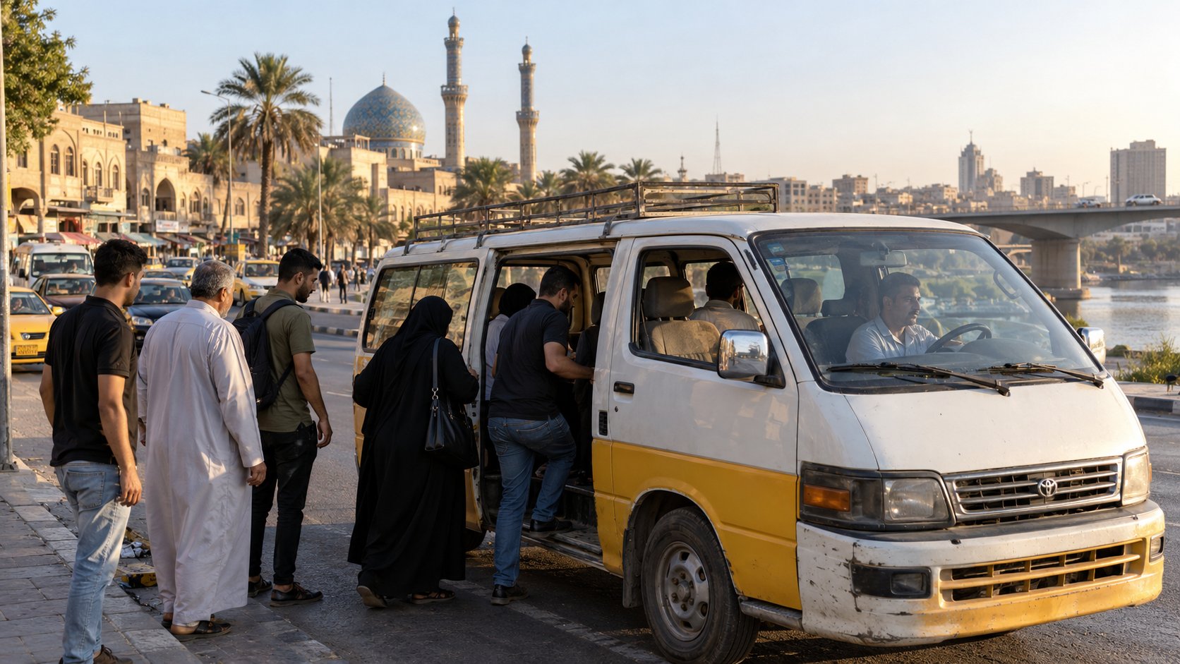 Mit Sammeltaxis im Irak unterwegs