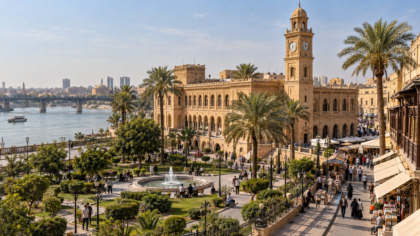 Al-Qishla and Clock Tower in Baghdad