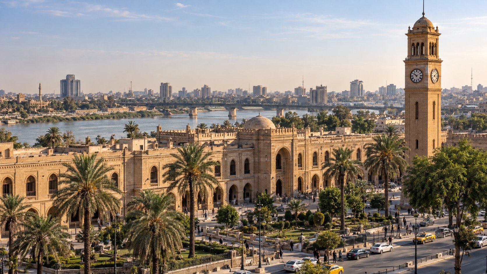 Al-Qishla and Clock Tower in Baghdad